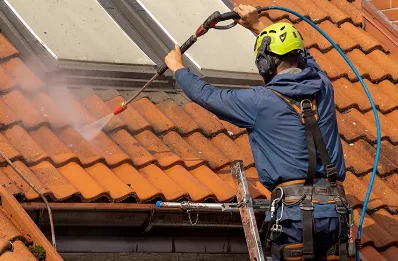 Démoussage et hydrofuge de toiture à Vauville